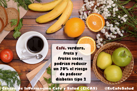 Consumo cafe verdura y fruta reduce diabetes